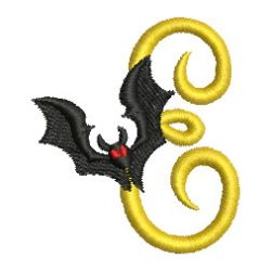 Halloween Bat Alphabets 05 machine embroidery designs