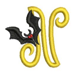 Halloween Bat Alphabets 14 machine embroidery designs