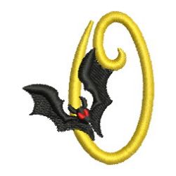 Halloween Bat Alphabets 15 machine embroidery designs