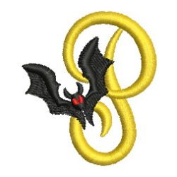 Halloween Bat Alphabets 16 machine embroidery designs