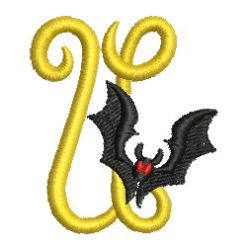 Halloween Bat Alphabets 21 machine embroidery designs