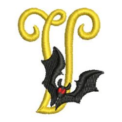 Halloween Bat Alphabets 22 machine embroidery designs