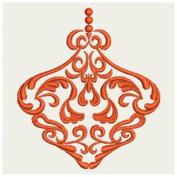 Christmas Ornament Damask 01 machine embroidery designs