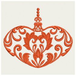 Christmas Ornament Damask 06 machine embroidery designs