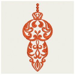 Christmas Ornament Damask 09 machine embroidery designs