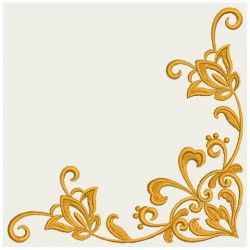 Heart Floral Damask Corner 01(Md) machine embroidery designs