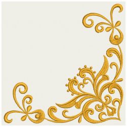 Heart Floral Damask Corner 03(Sm) machine embroidery designs