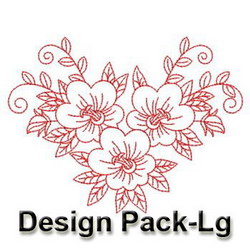 Redwork Flowers(Lg) machine embroidery designs