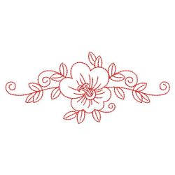 Redwork Flowers 02(Lg)