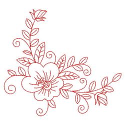 Redwork Flowers 05(Sm) machine embroidery designs
