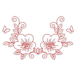 Redwork Flowers 07(Sm) machine embroidery designs