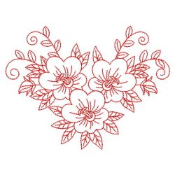 Redwork Flowers 08(Lg) machine embroidery designs