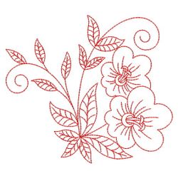 Redwork Flowers 09(Lg) machine embroidery designs