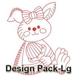 Redwork Bunny(Lg) machine embroidery designs
