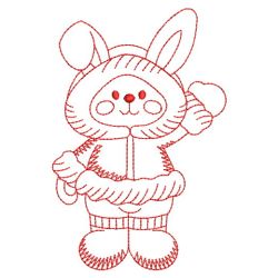 Redwork Bunny 02(Lg)