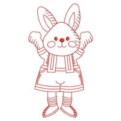 Redwork Bunny 07(Lg)
