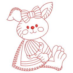 Redwork Bunny 09(Md) machine embroidery designs