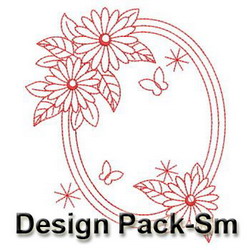 Redwork Floral(Sm) machine embroidery designs