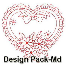 Redwork Floral(Md) machine embroidery designs