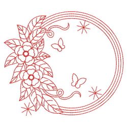 Redwork Floral 03(Lg) machine embroidery designs