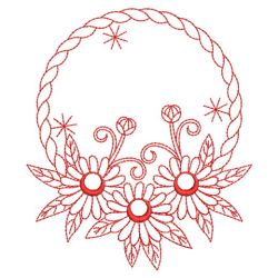 Redwork Floral 08(Lg) machine embroidery designs