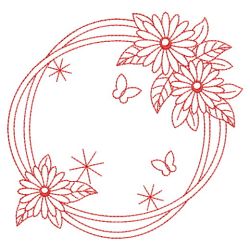 Redwork Floral 10(Lg) machine embroidery designs