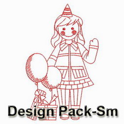 Redwork Happy Birthday(Sm) machine embroidery designs