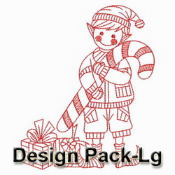 Redwork Christmas(Lg) machine embroidery designs