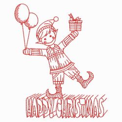 Redwork Christmas 01(Md) machine embroidery designs