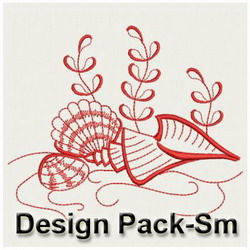 Redwork Seashell(Sm) machine embroidery designs