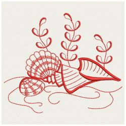 Redwork Seashell 01(Md) machine embroidery designs