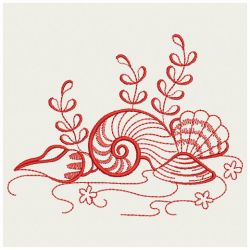 Redwork Seashell 03(Sm) machine embroidery designs
