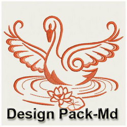 Elegant Swans(Md) machine embroidery designs