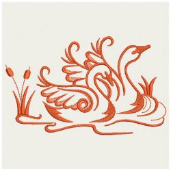 Elegant Swans 08(Md) machine embroidery designs