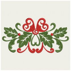 Heirloom Christmas Holly 04(Sm) machine embroidery designs