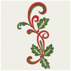 Heirloom Christmas Holly 07(Md) machine embroidery designs