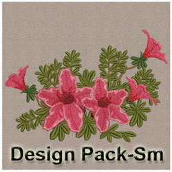 Red Azalea(Sm) machine embroidery designs
