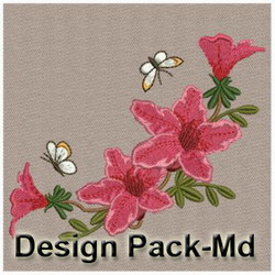 Red Azalea(Md) machine embroidery designs