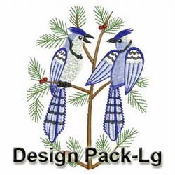 Winter Blue Jay(Lg) machine embroidery designs