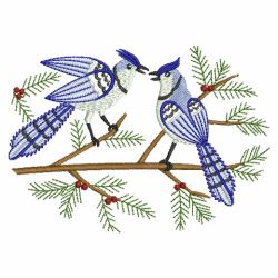 Winter Blue Jay 03(Lg) machine embroidery designs