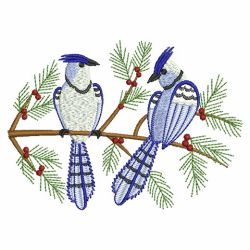 Winter Blue Jay 04(Md) machine embroidery designs