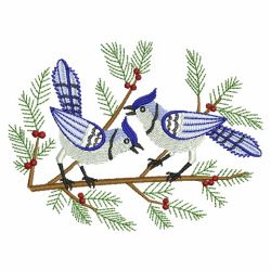 Winter Blue Jay 05(Sm) machine embroidery designs