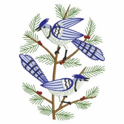 Winter Blue Jay 06(Sm) machine embroidery designs
