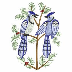 Winter Blue Jay 07(Md) machine embroidery designs