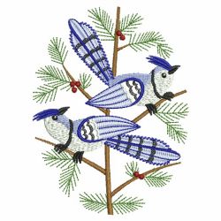 Winter Blue Jay 08(Md) machine embroidery designs