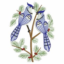 Winter Blue Jay 09(Md) machine embroidery designs