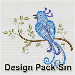 Jacobean Bird(Sm) machine embroidery designs