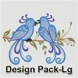 Jacobean Bird(Lg) machine embroidery designs