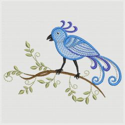 Jacobean Bird 02(Sm) machine embroidery designs