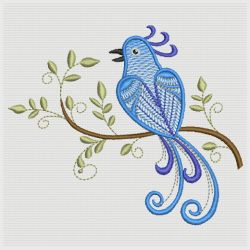 Jacobean Bird 03(Sm) machine embroidery designs